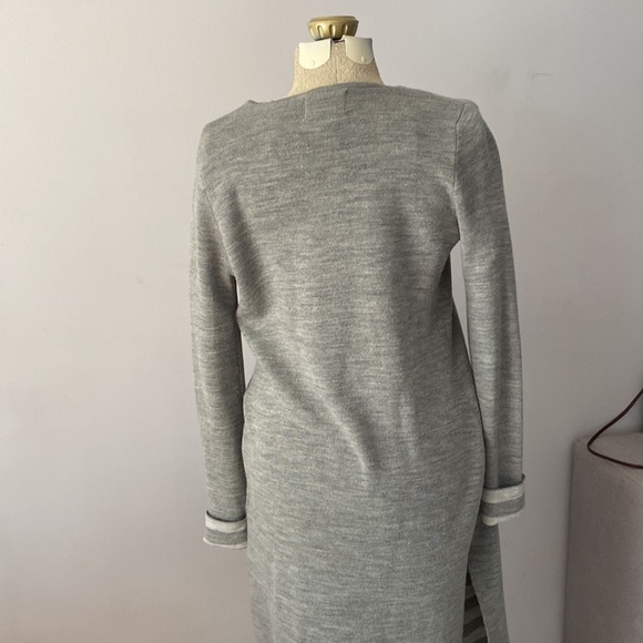 Long Grey Cardigan with Stripe detailing - Picture 7 of 7